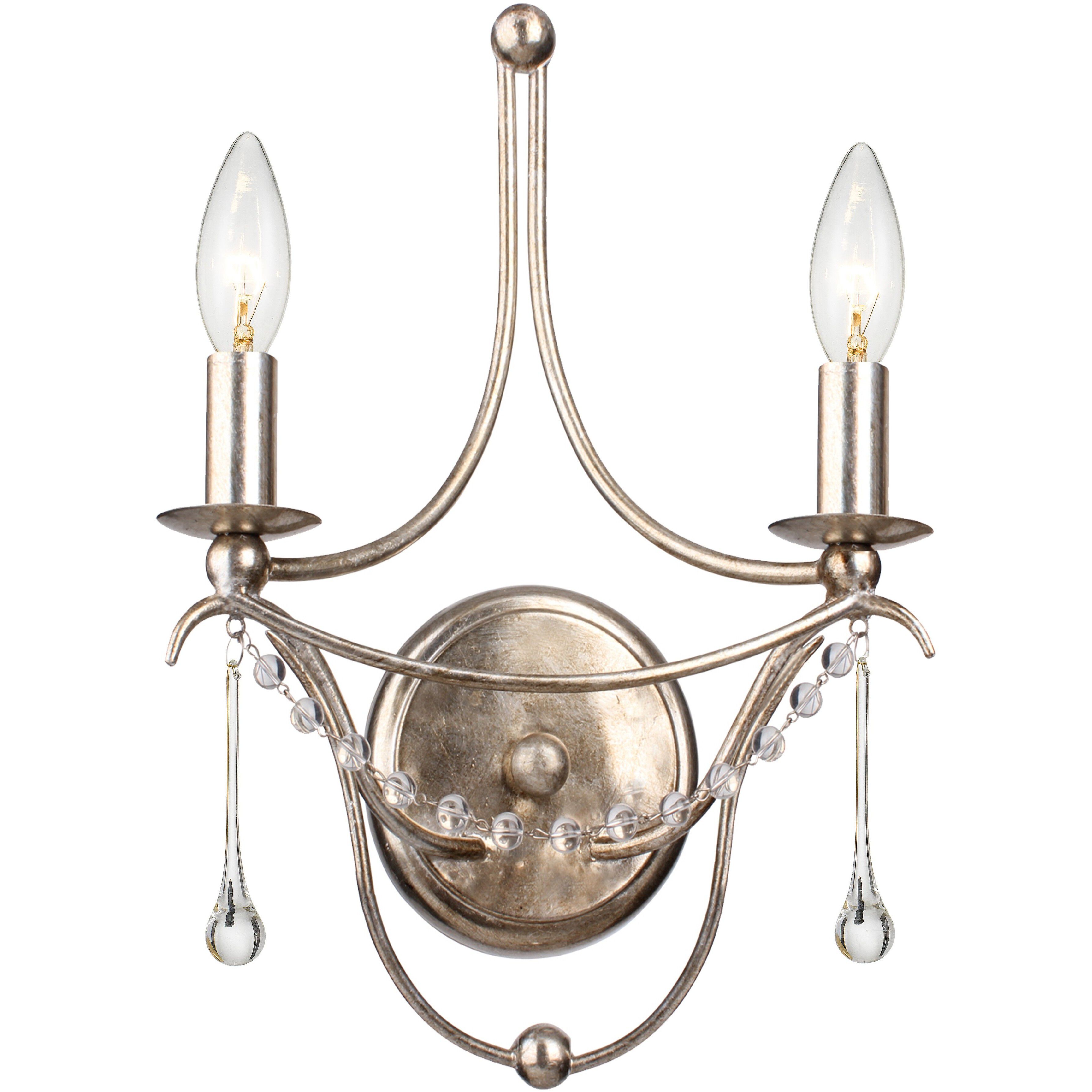Metro Bath Wall Light in Antique Silver
