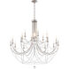 Verdana 18 Light Antique Silver Chandelier Ceiling Light in Optic