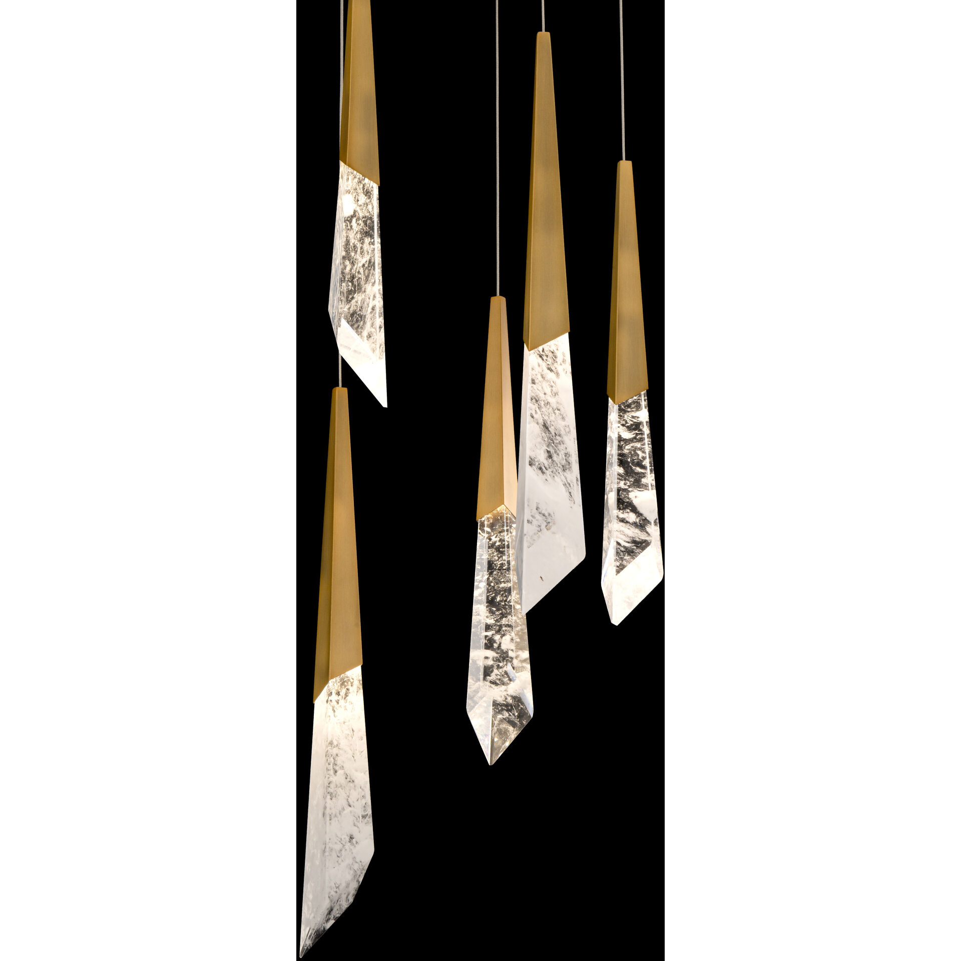 Beyond Solitude LED 17 inch Aged Brass Multi-Light Pendant Ceiling Light, Round Canopy