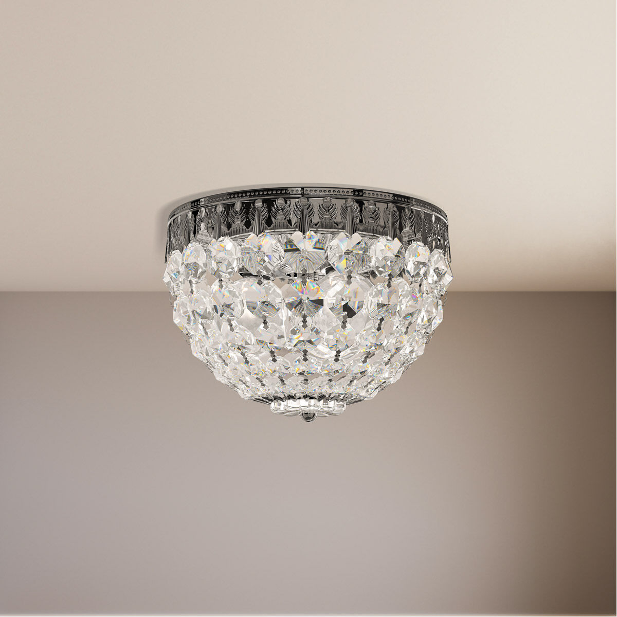 Petit Crystal 3 Light 8 inch Aurelia Flush Mount Ceiling Light in Swarovski