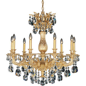 Milano 9 Light 30 inch Parchment Gold Chandelier Ceiling Light in Cast Parchment Gold, Milano Spectra