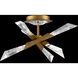 Beyond Solitude LED 17 inch Aged Brass Semi-Flush Mount Ceiling Light