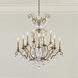 Renaissance Nouveau 12 Light 32 inch Etruscan Gold Chandelier Ceiling Light in Heirloom Silver, Adjustable Height