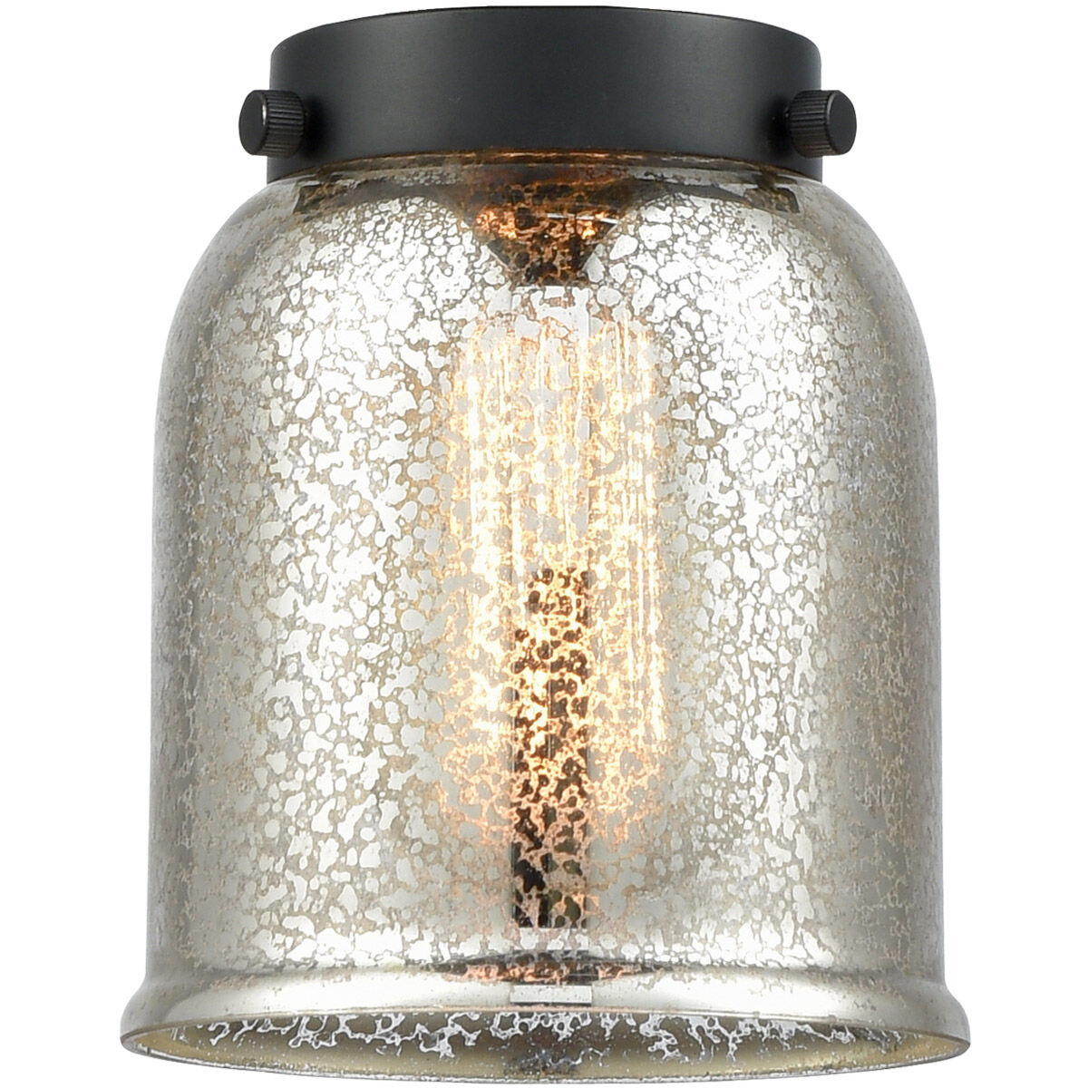 Small Bell Silver Mercury Glass