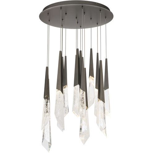 Beyond Solitude LED 23 inch Antique Nickel Multi-Light Pendant Ceiling Light, Round Canopy