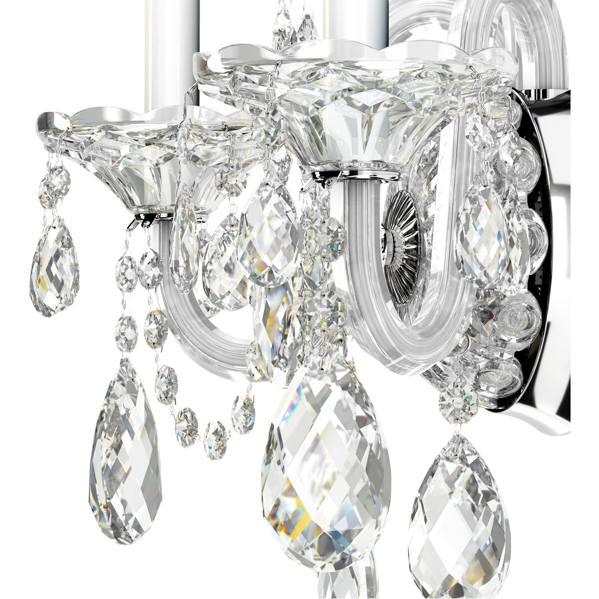 Sterling 2 Light 7 inch Silver Wall Sconce Wall Light in Spectra, Polished Silver