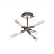 Beyond Solitude LED 17 inch Antique Nickel Semi-Flush Mount Ceiling Light