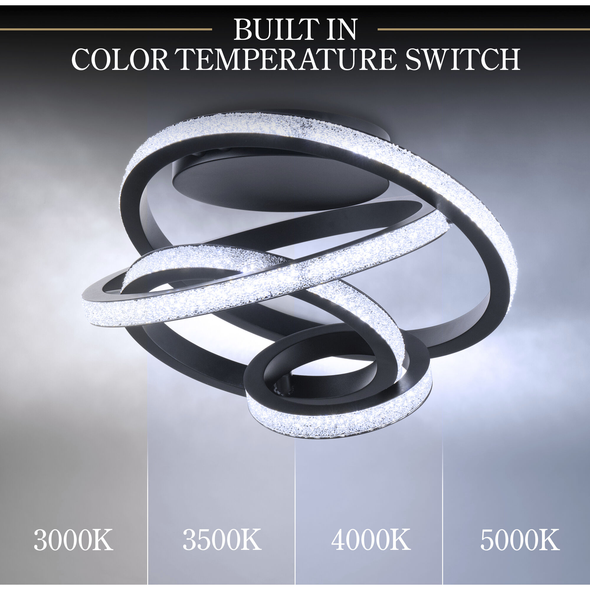 Beyond Jangle LED 28.5 inch Black Flush Mount Ceiling Light