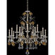 Signature Camellia 15 Light 34.5 inch Antique Silver with Heirloom Gold Chandelier Ceiling Light