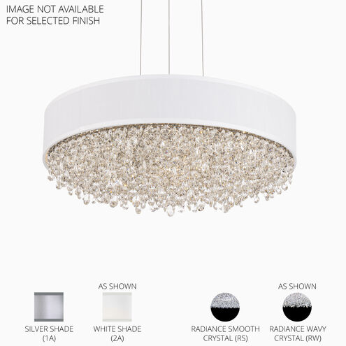 Eclyptix LED LED 19.4 inch Polished Stainless Steel Pendant Ceiling Light in White, Smooth Layout, Smooth Layout