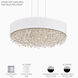 Eclyptix LED LED 19.4 inch Polished Stainless Steel Pendant Ceiling Light in White, Smooth Layout, Smooth Layout