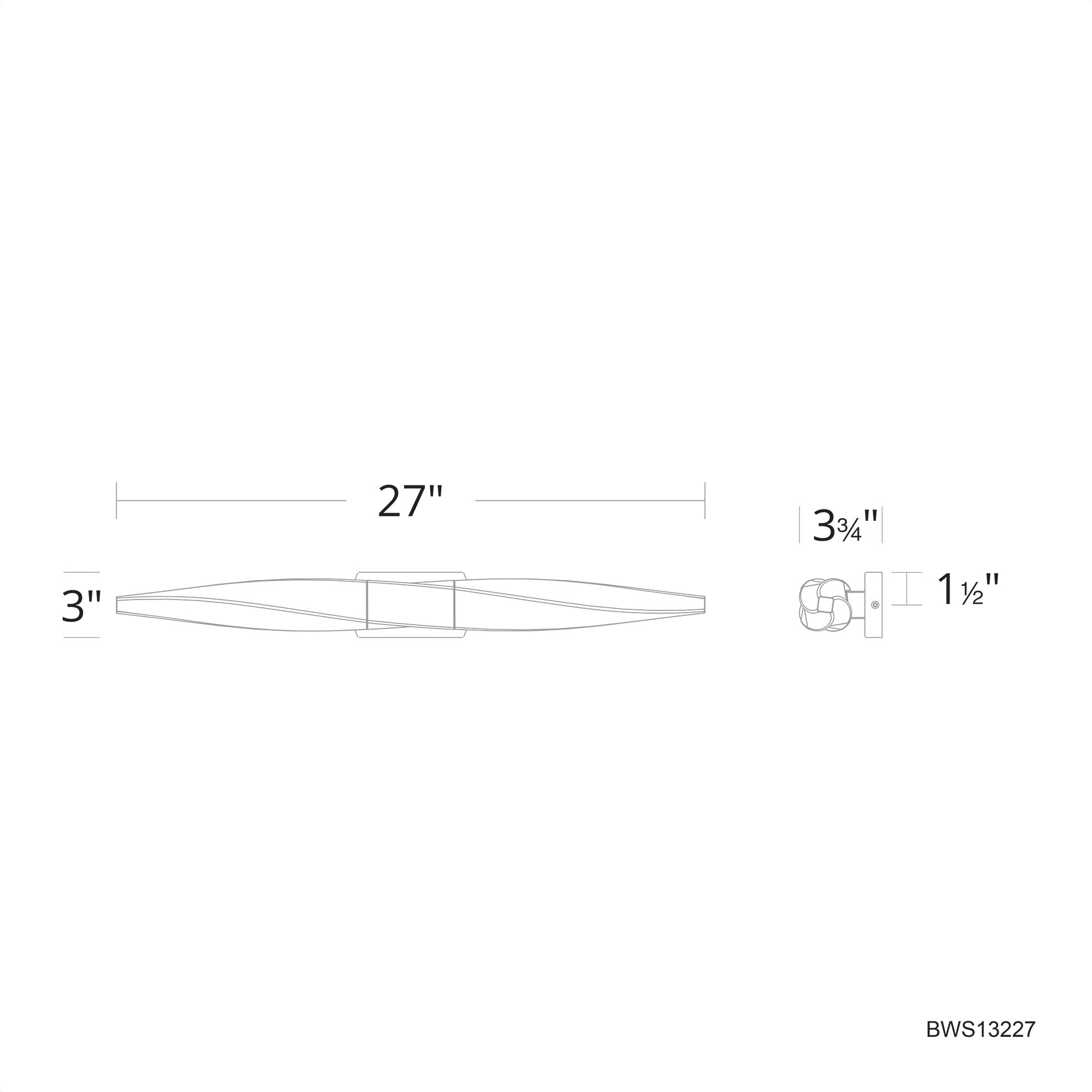 Kindjal LED 27 inch Polished Nickel Bath Vanity & Wall Light, Beyond