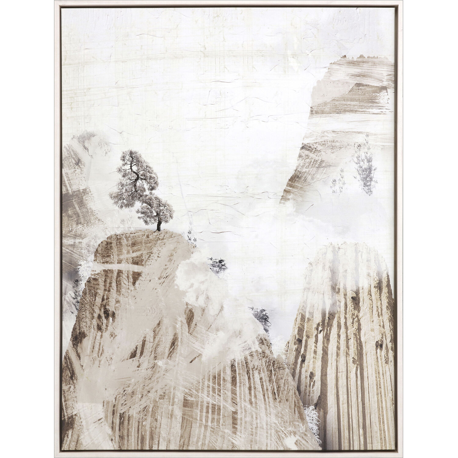 Wanderlust Brown and Beige and Neutral and Sepia Canvas