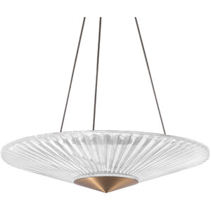 Origami LED 23.8 inch Aged Brass Pendant Ceiling Light, Schonbek Signature