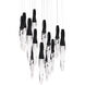 Beyond Kindjal LED 23 inch Black Multi-Light Pendant Ceiling Light, Beyond