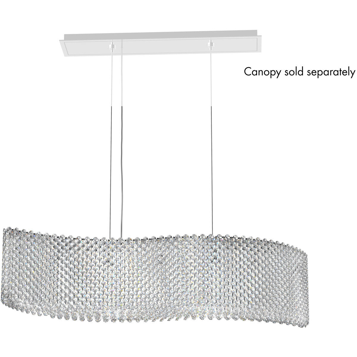 Refrax 13 Light 32 inch Stainless Steel Linear Pendant Ceiling Light in Swarovski