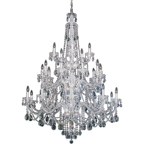 Sterling 25 Light 45 inch Polished Silver Chandelier Ceiling Light in Swarovski