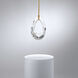 Forever Trinity LED 3.5 inch Polished Chrome Pendant Ceiling Light in Gold Rope, Gold Rope