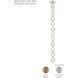 Forever Seduction LED 44.5 inch Aged Brass Modular Pendant Ceiling Light, Remote Driver