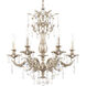 Milano 6 Light Antique Silver Chandelier Ceiling Light in Heritage