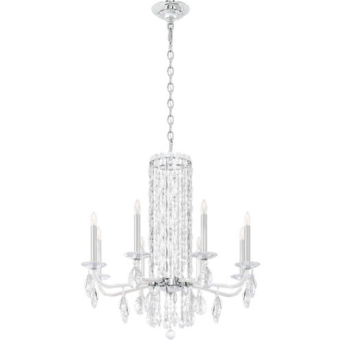 Siena 8 Light 30 inch Polished Stainless Steel Chandelier Ceiling Light in Heritage