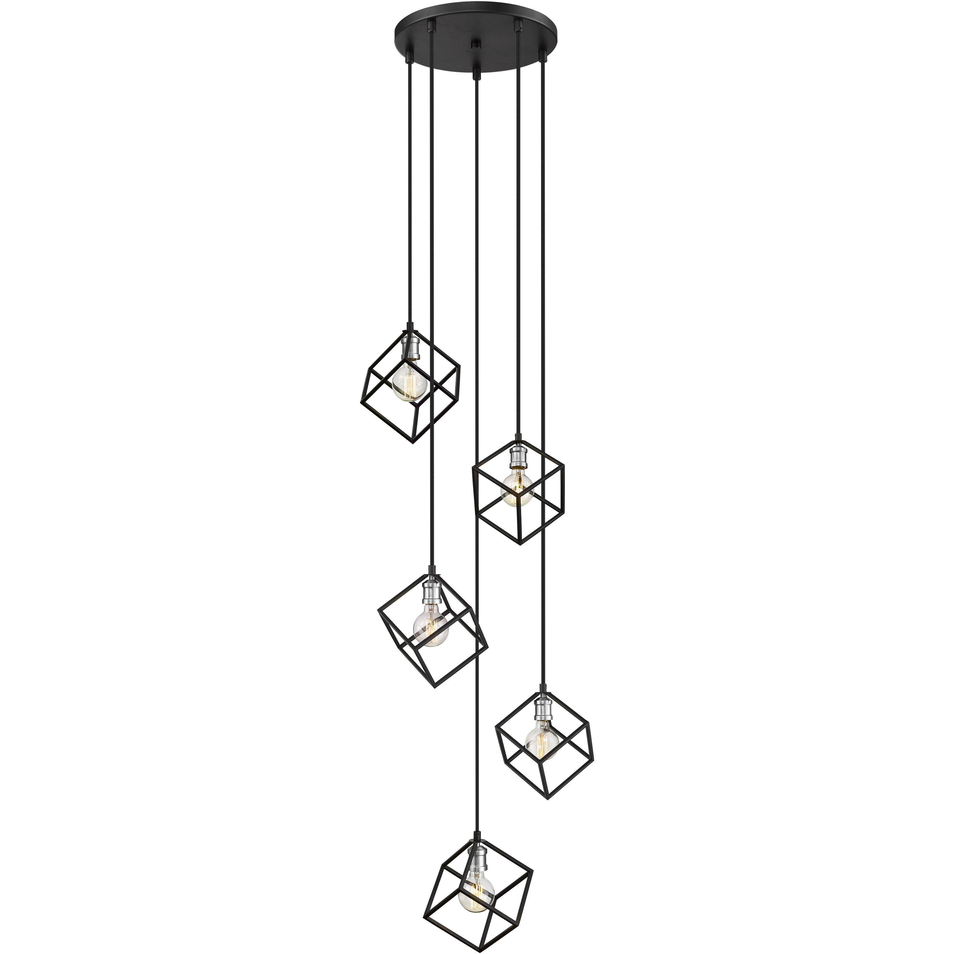 Vertical 5 Light 20.50 inch Chandelier