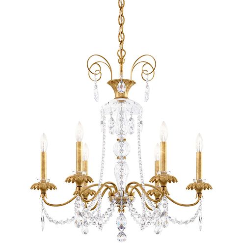 Helenia 6 Light 28 inch Heirloom Gold Chandelier Ceiling Light, Adjustable Height