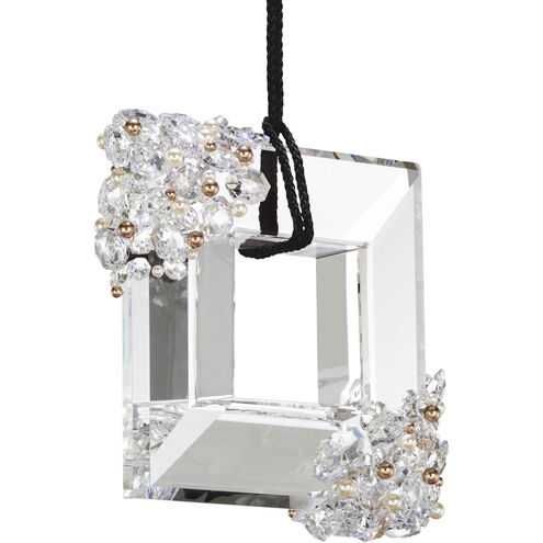 Forever Eva LED 3.75 inch Polished Chrome Pendant Ceiling Light in Black Rope, Black Rope