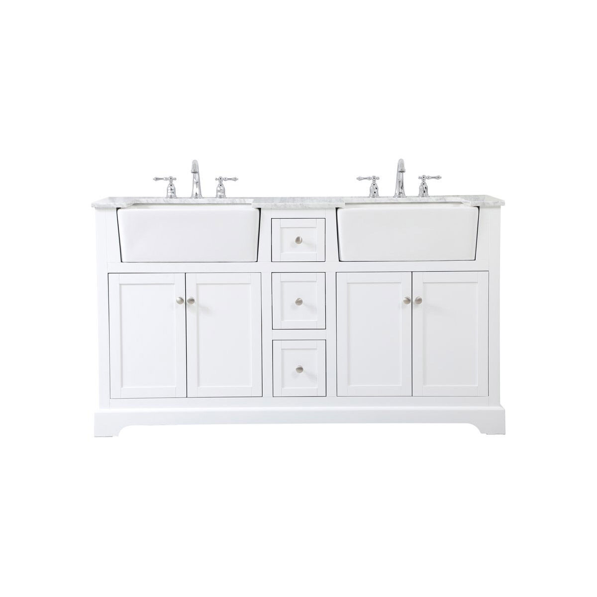 Franklin 60 X 22 X 34.75 inch White Bathroom Vanity Cabinet
