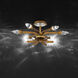 Beyond Plumeria LED 23.9 inch Aged Brass Semi-Flush Mount Ceiling Light