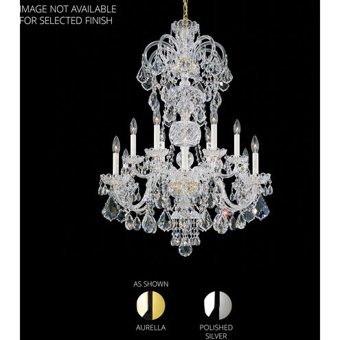 Olde World 12 Light Polished Silver Chandelier Ceiling Light in Radiance