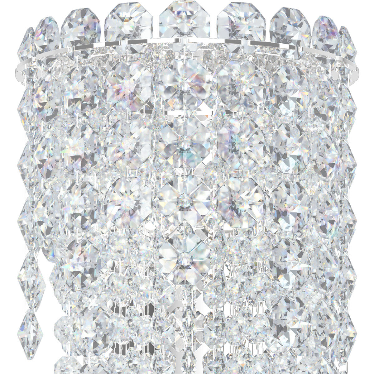 Chantant 2 Light 6 inch Polished Stainless Steel Wall Sconce Wall Light in Optic