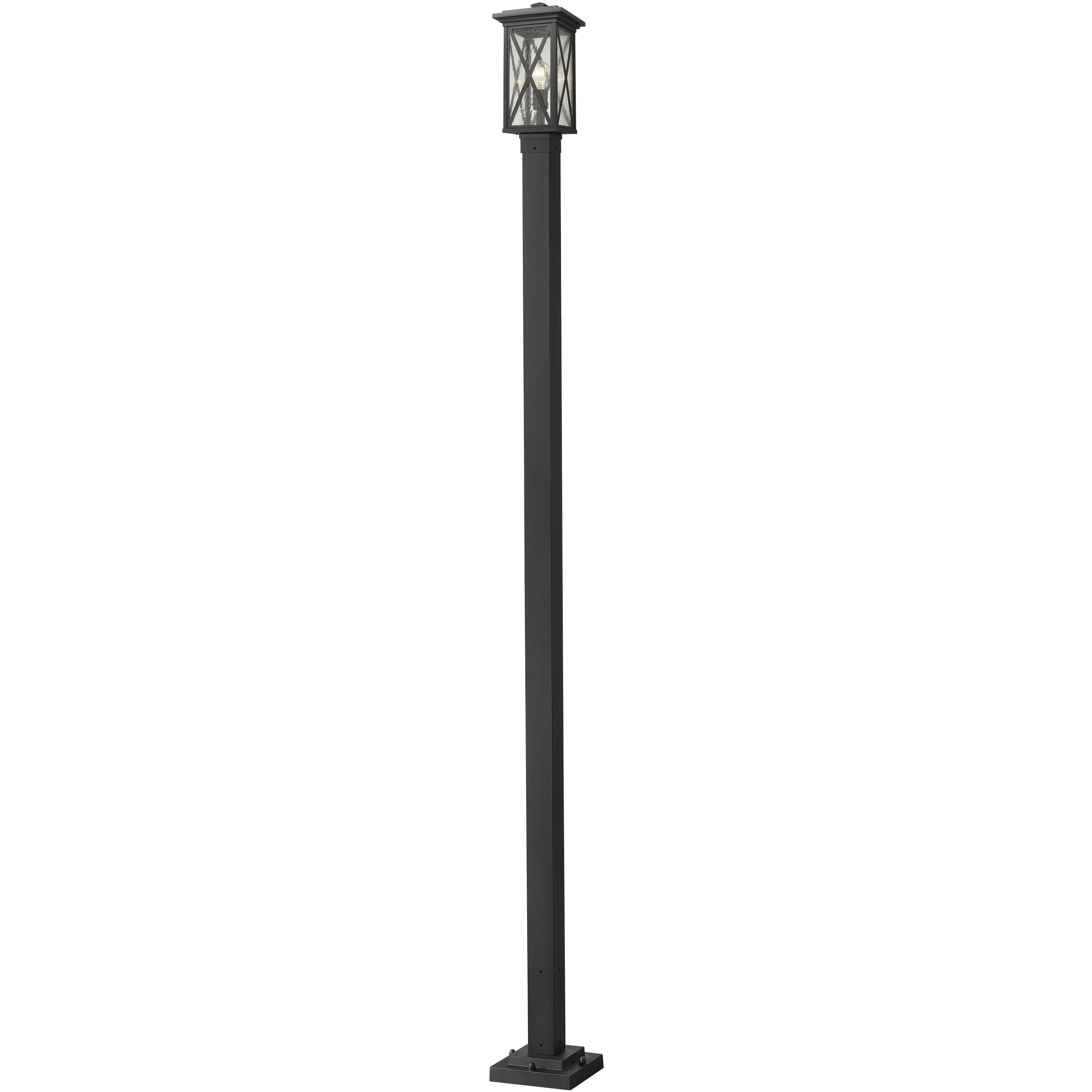 Brookside 1 Light 109.75 inch Black Outdoor Post Mounted Fixture