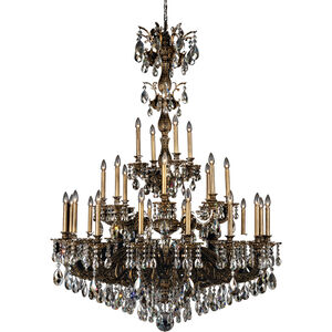 Milano 28 Light 50 inch Parchment Gold Chandelier Ceiling Light in Swarovski, Parchment Gold Cast
