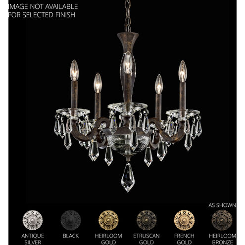 Napoli 5 Light 20.4 inch Heirloom Gold Chandelier Ceiling Light, Schonbek Signature