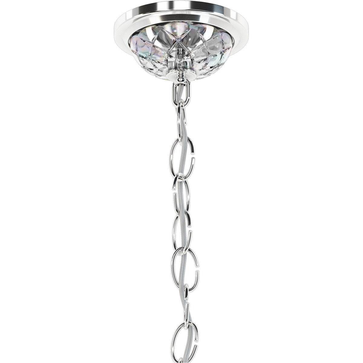 Century 8 Light 24 inch Polished Silver Chandelier Ceiling Light