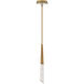 Beyond Solitude LED 6.5 inch Aged Brass Mini Pendant Ceiling Light