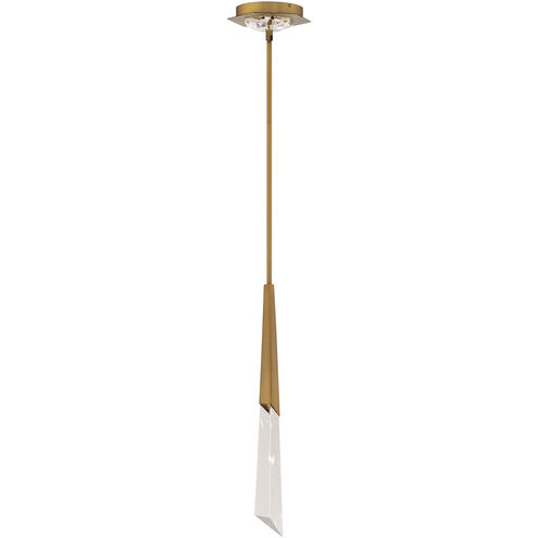 Beyond Solitude LED 6.5 inch Aged Brass Mini Pendant Ceiling Light