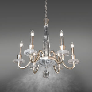 Amadeus 6 Light 27 inch Antique Silver Chandelier Ceiling Light, Schonbek Signature