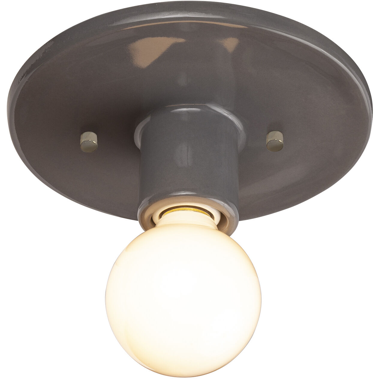 Radiance Collection 1 Light 8 inch Gloss Grey Flush Mount Ceiling Light