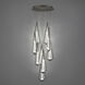 Beyond Devotion LED 17 inch Satin Nickel Multi-Light Pendant Ceiling Light