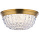 Signature Genoa LED 9 inch Aged Brass Flush Mount Ceiling Light, Schonbek Signature