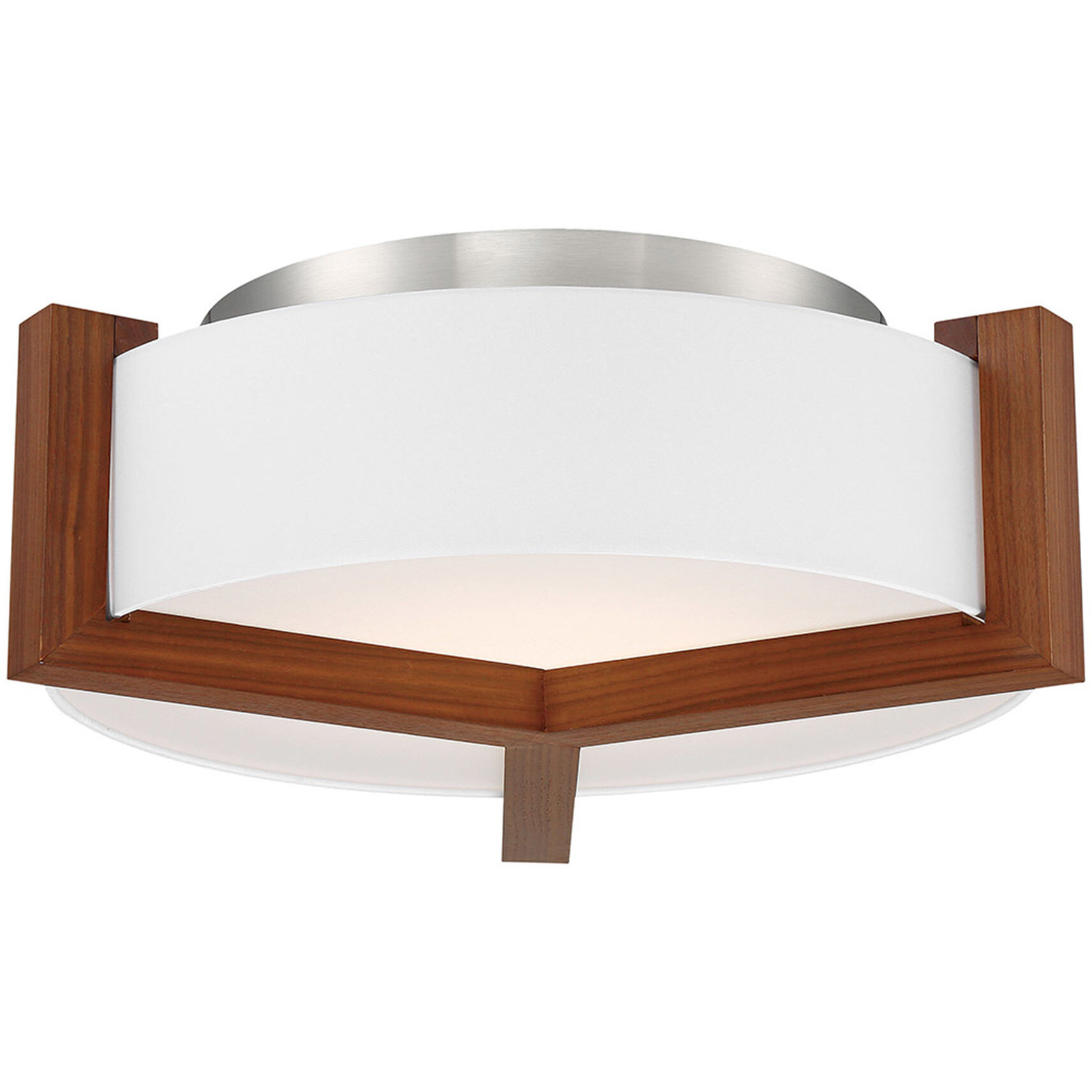 Segment LED 20.67 inch Dark Walnut Flush Mount Ceiling Light