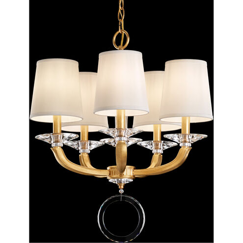 Emilea 5 Light 19.5 inch Jet Black Chandelier Ceiling Light in Jet Black Cast