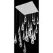 Beyond Hibiscus LED 12 inch Polished Nickel Multi-Light Pendant Ceiling Light, Linear Canopy