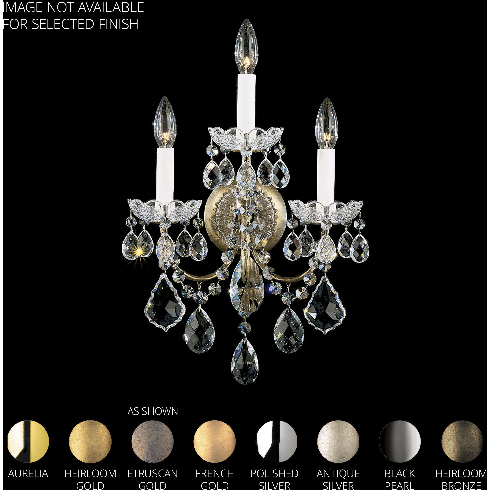 New Orleans 3 Light 6 inch Antique Silver Wall Sconce Wall Light in Radiance