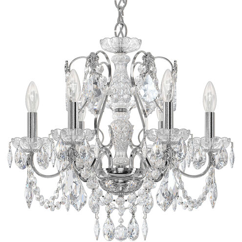 Century 6 Light 21 inch Polished Silver Chandelier Ceiling Light