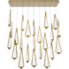 Beyond Devotion LED 12 inch Aged Brass Multi-Light Pendant Ceiling Light