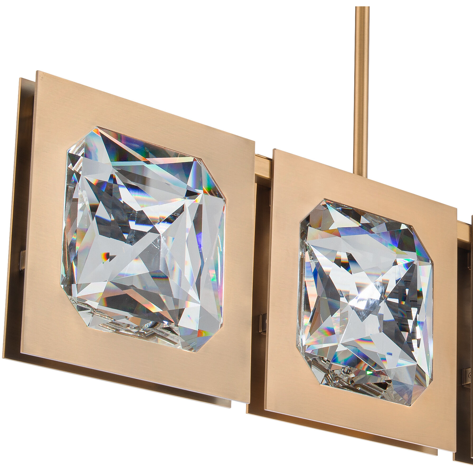 Enchante LED 43 inch Aged Brass Linear Pendant Ceiling Light, Beyond