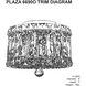 Plaza 4 Light 8 inch Polished Stainless Steel Flush Mount Ceiling Light in Spectra